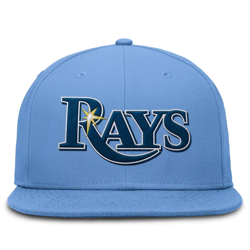 Nike Light Tampa Bay Rays True Round Bill Performance Fitted Hat