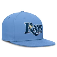 Nike Light Tampa Bay Rays True Round Bill Performance Fitted Hat