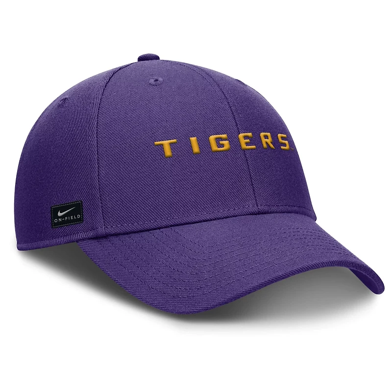Nike LSU Tigers 2025 On-Field Rise Performance Adjustable Hat