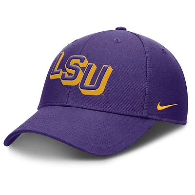 Nike LSU Tigers Slanted Primetime Rise Performance Adjustable Hat