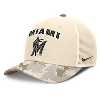 Nike Miami Marlins Camo Pack Rise Adjustable Trucker Hat