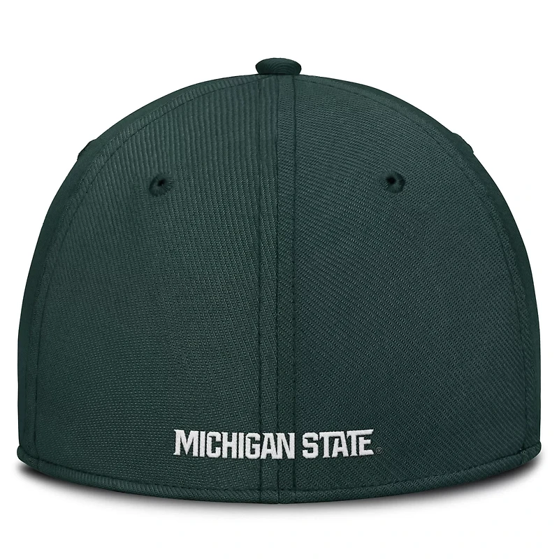 Nike Michigan State Spartans 2025 Dugout Coaches Rise Swoosh Performance Flex Hat