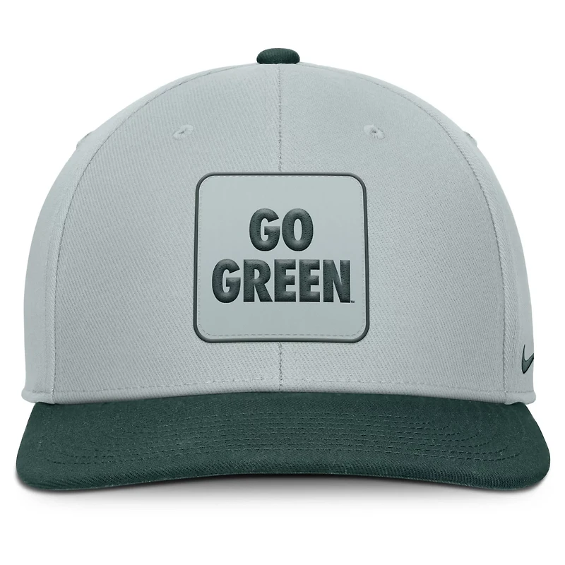 Nike Michigan State Spartans 2025 Sideline Campus Pro Local Snapback Hat
