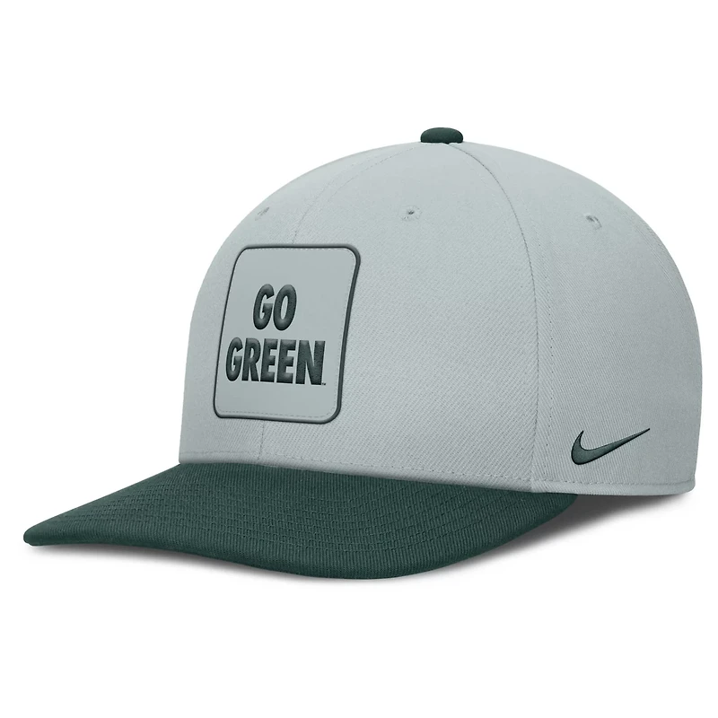 Nike Michigan State Spartans 2025 Sideline Campus Pro Local Snapback Hat