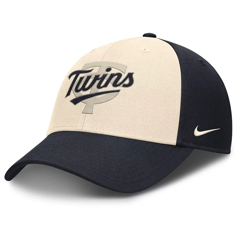 Nike Natural Minnesota Twins Statement Club Performance Adjustable Hat
