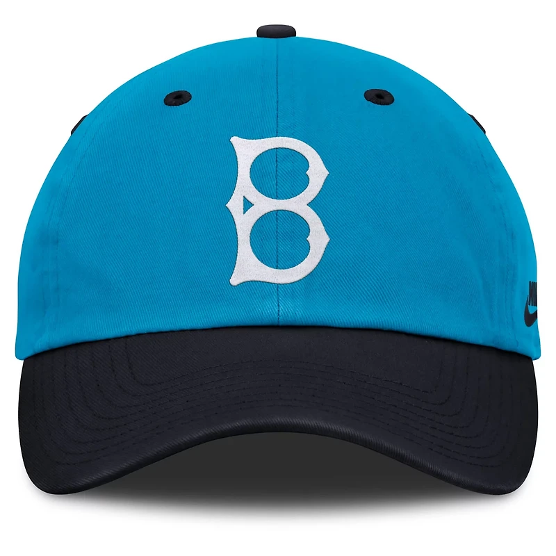 Nike Navy Brooklyn Dodgers Neon 90s Club Adjustable Hat