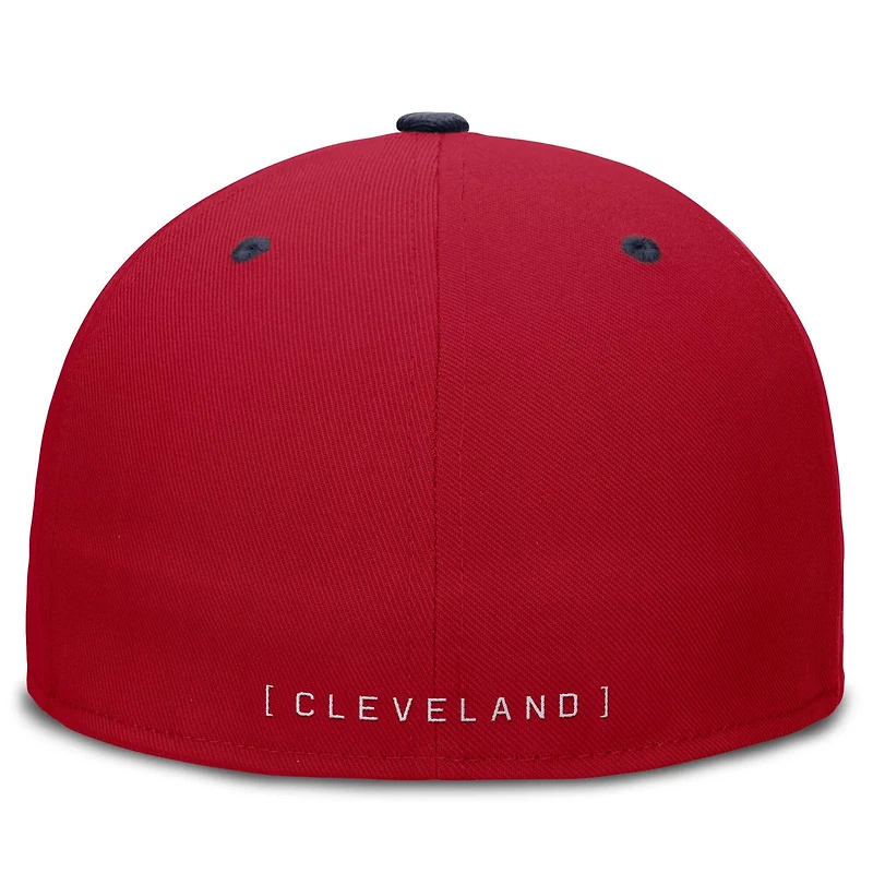 Nike Navy Cleveland Guardians True Primetime Two-Tone Performance Fitted Hat