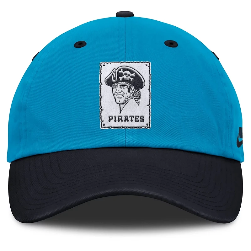 Nike Navy Pittsburgh Pirates Neon 90s Club Adjustable Hat