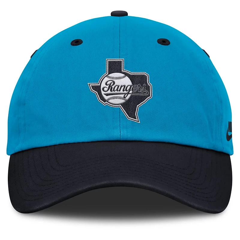 Nike Navy Texas Rangers Neon 90s Club Adjustable Hat