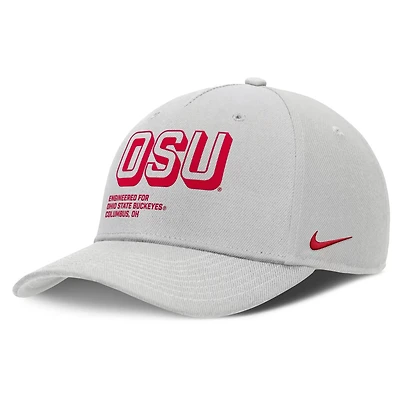 Nike Ohio State Buckeyes 2025 Sideline Dust Pinched Rise Adjustable Hat