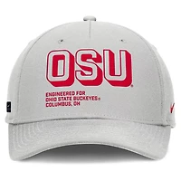 Nike Ohio State Buckeyes 2025 Sideline Dust Pinched Rise Adjustable Hat