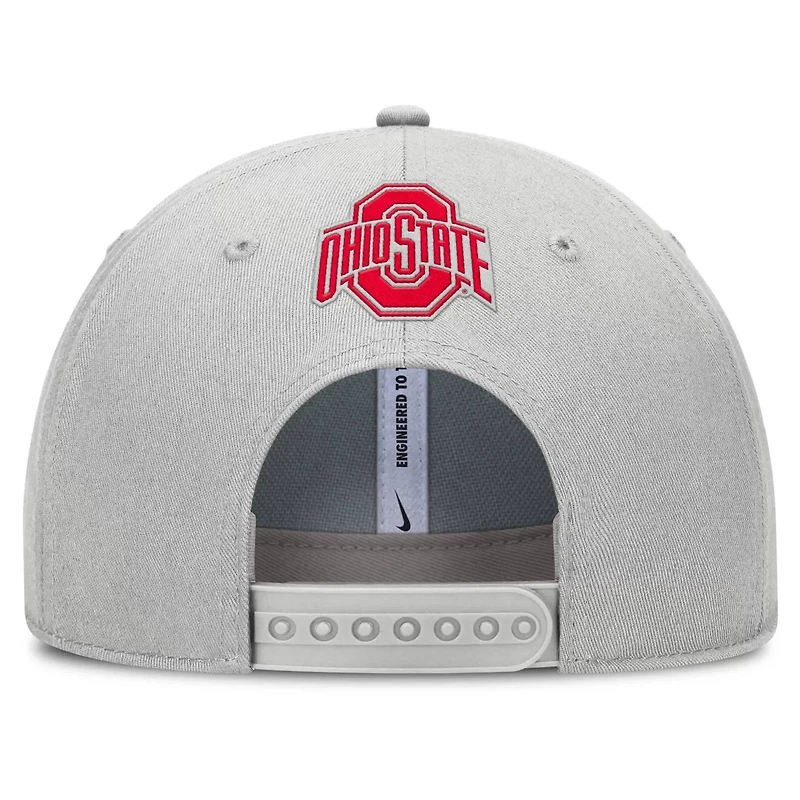 Nike Ohio State Buckeyes 2025 Sideline Dust Pinched Rise Adjustable Hat