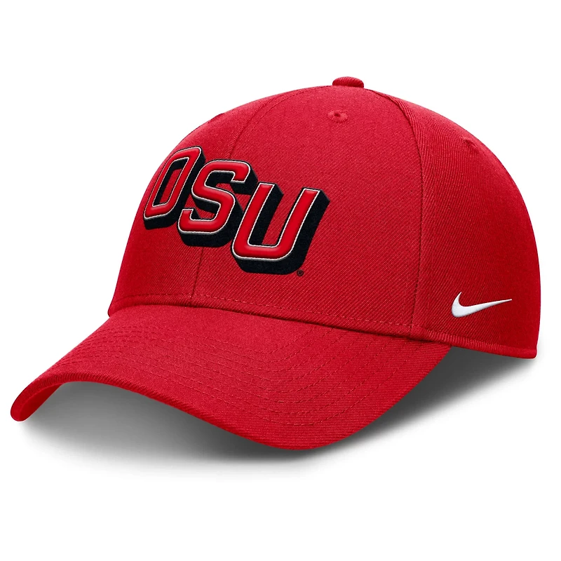 Nike Ohio State Buckeyes Slanted Primetime Rise Performance Adjustable Hat