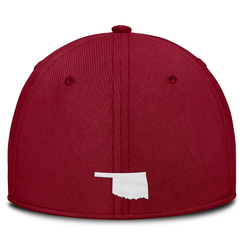 Nike Oklahoma Sooners 2025 Dugout Coaches Rise Swoosh Performance Flex Hat