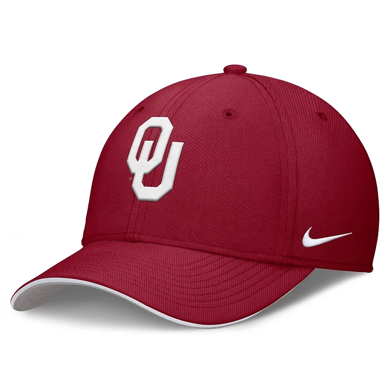 Nike Oklahoma Sooners 2025 Dugout Coaches Rise Swoosh Performance Flex Hat
