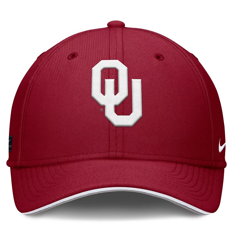 Nike Oklahoma Sooners 2025 Dugout Coaches Rise Swoosh Performance Flex Hat