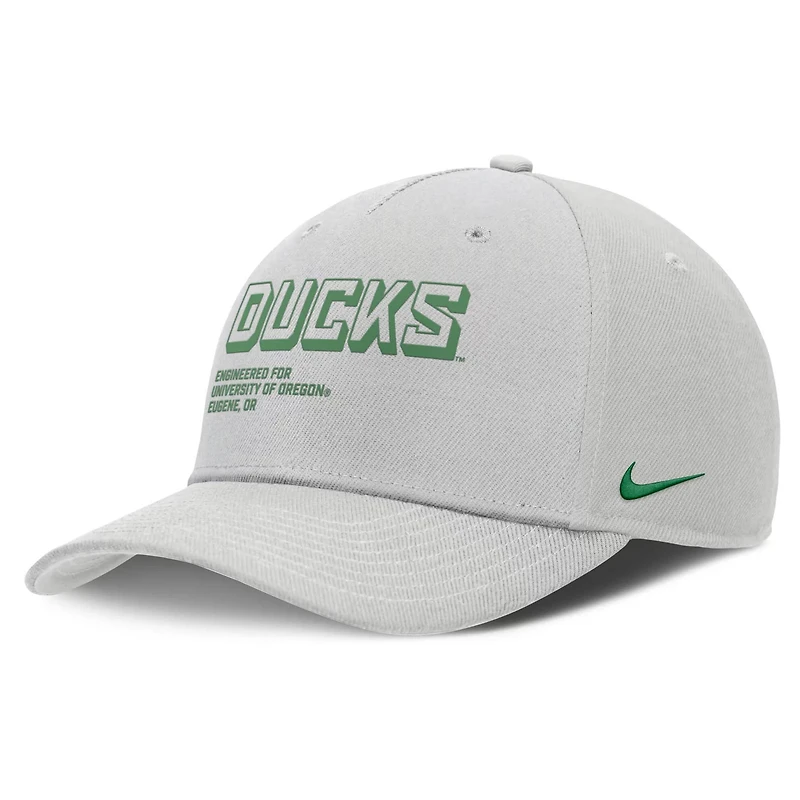Nike Oregon Ducks 2025 Sideline Dust Pinched Rise Adjustable Hat
