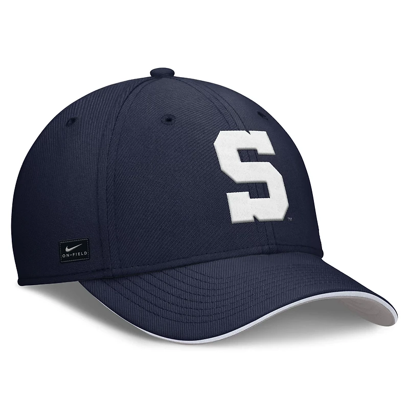 Nike Penn State Nittany Lions 2025 Dugout Coaches Rise Swoosh Performance Flex Hat