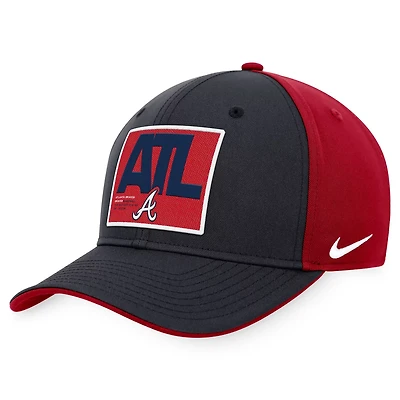 Nike Red Atlanta Braves Classic99 Colorblock Performance Snapback Hat