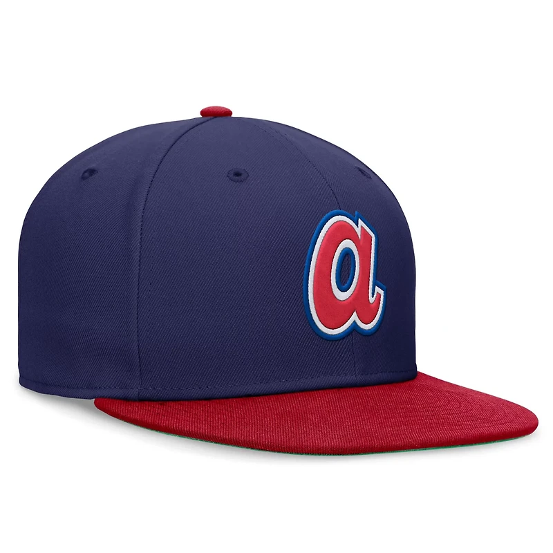 Nike /Red Atlanta Braves Rewind Cooperstown True Performance Fitted Hat