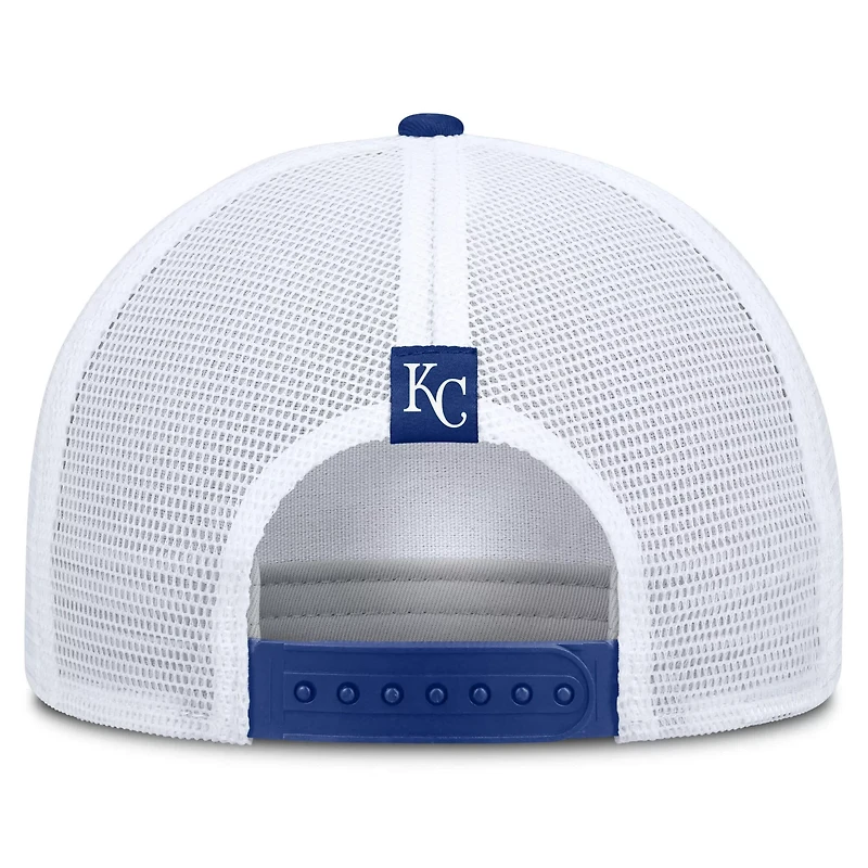 Nike Royal Kansas City Royals Rise A-Frame Trucker Adjustable Hat