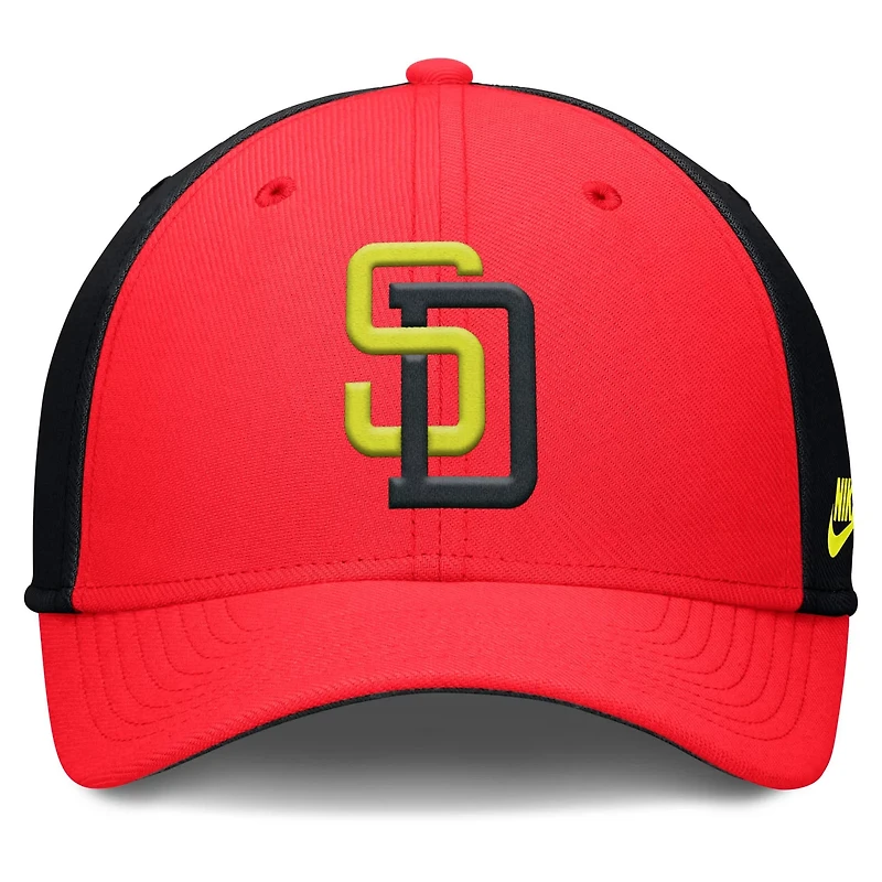 Nike San Diego Padres Neon 90s Rise SwooshFlex Hat