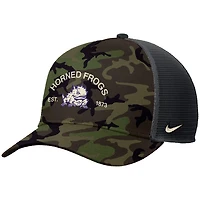 Nike TCU Horned Frogs 2025 Military Appreciation Rise Adjustable Trucker Hat