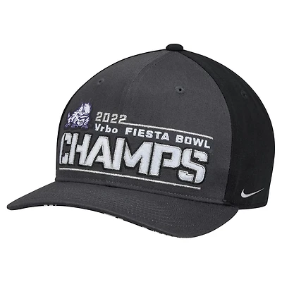 Nike TCU Horned Frogs College Football Playoff 2022 Fiesta Bowl Champions Locker Room CL99 Adjustable Hat