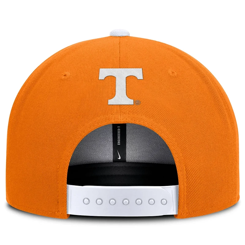 Nike Tennessee White Tennessee Volunteers 2025 On-Field Patch Pro Dri-FIT Snapback Hat