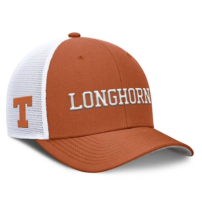 Nike Texas Texas Longhorns 2025 Dugout Coaches Rise Performance Trucker Adjustable Hat