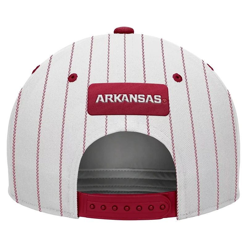 Nike University of Arkansas Pinstripe Mascot Snapback Cap