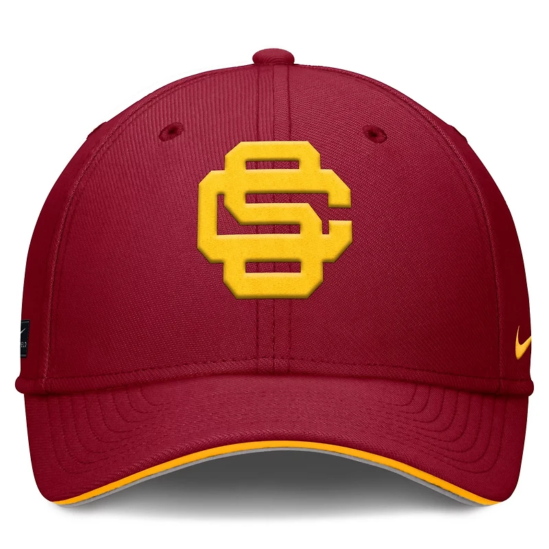 Nike USC Trojans 2025 Dugout Coaches Rise Swoosh Performance Flex Hat