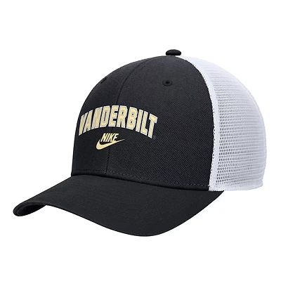 Nike Vanderbilt Commodores Vintage Arch Rise Performance Trucker Adjustable Hat