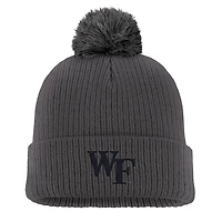 Nike Wake Forest Demon Deacons Tonal Peak Cuffed Knit Hat with Pom