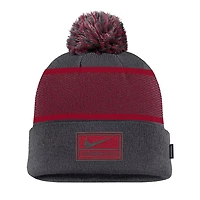 Nike Washington State Cougars 2024 Sideline Peak Cuffed Knit Hat with Pom