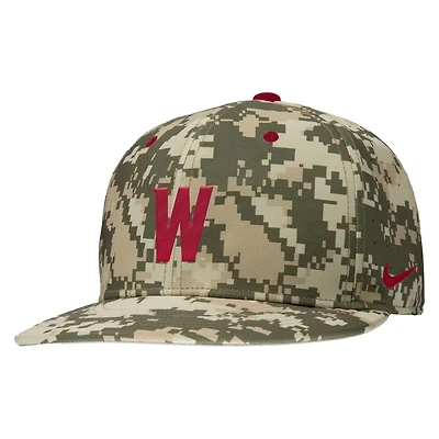 Nike Washington State Cougars On-Field Baseball Performance Fitted Hat