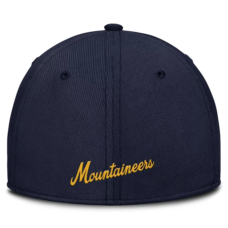 Nike West Virginia Mountaineers 2025 Dugout Coaches Rise Swoosh Performance Flex Hat