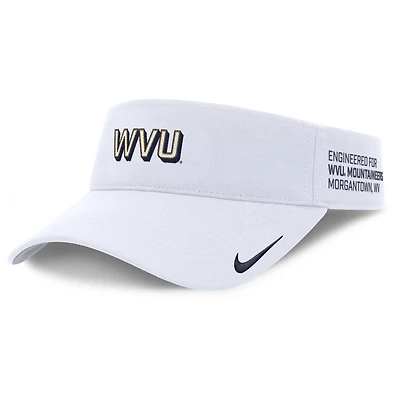 Nike West Virginia Mountaineers 2025 On-Field Gameday Performance Ace Adjustable Visor