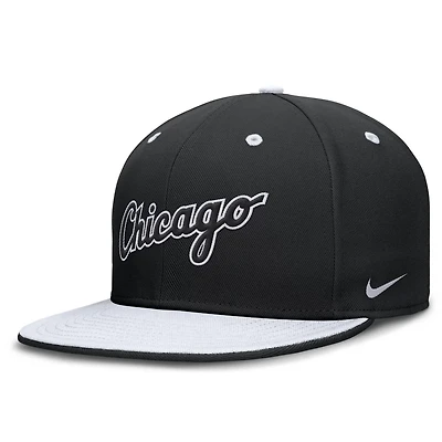 Nike White Chicago White Sox True Primetime Two-Tone Performance Fitted Hat