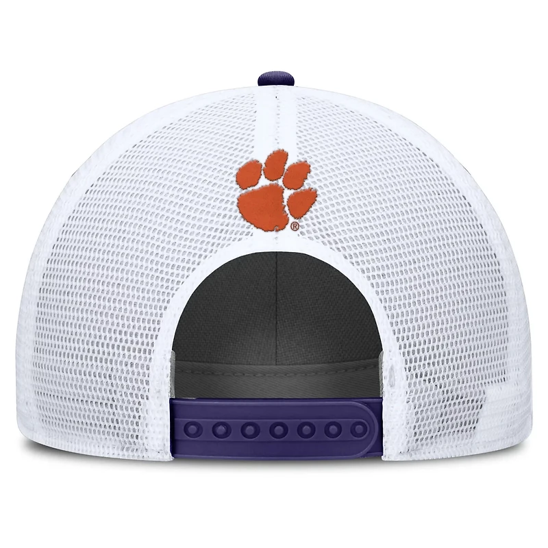 Nike White Clemson Tigers 2025 On-Field Rise Patch Trucker Adjustable Hat
