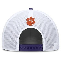 Nike White Clemson Tigers 2025 On-Field Rise Patch Trucker Adjustable Hat