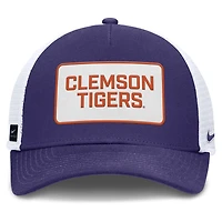 Nike White Clemson Tigers 2025 On-Field Rise Patch Trucker Adjustable Hat