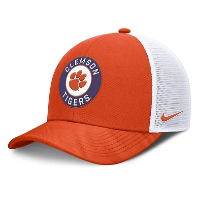 Nike White Clemson Tigers Rise Primetime Performance Trucker Adjustable Hat