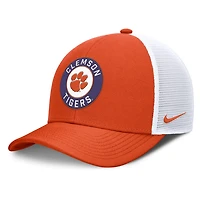 Nike White Clemson Tigers Rise Primetime Performance Trucker Adjustable Hat