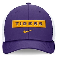 Nike /White LSU Tigers 2024 Sideline Trucker Adjustable Hat