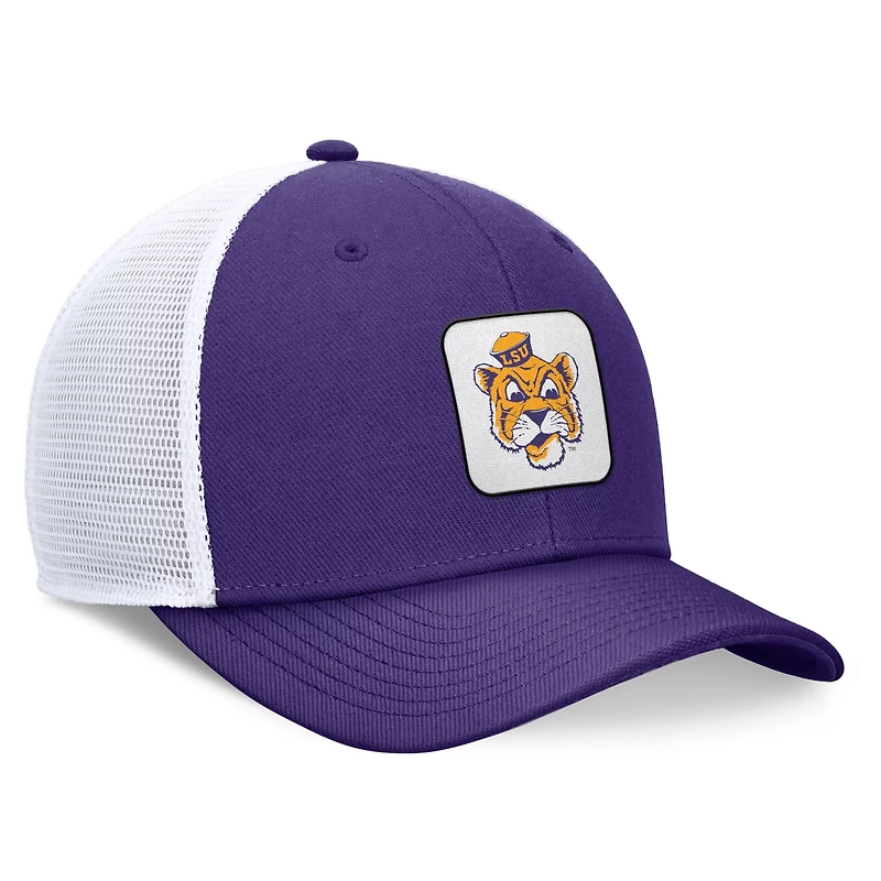 Nike White LSU Tigers Legacy Rise Mascot Trucker Adjustable Hat