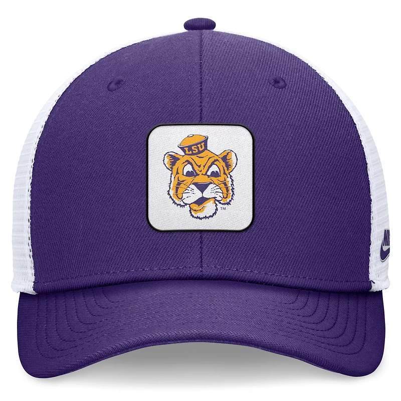 Nike White LSU Tigers Legacy Rise Mascot Trucker Adjustable Hat