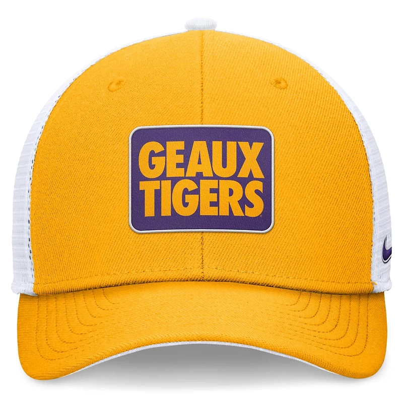 Nike White LSU Tigers Local Rise Trucker Adjustable Hat