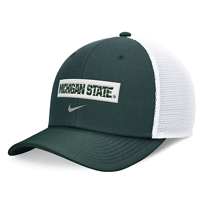 Nike /White Michigan State Spartans 2024 Sideline Trucker Adjustable Hat