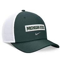 Nike /White Michigan State Spartans 2024 Sideline Trucker Adjustable Hat